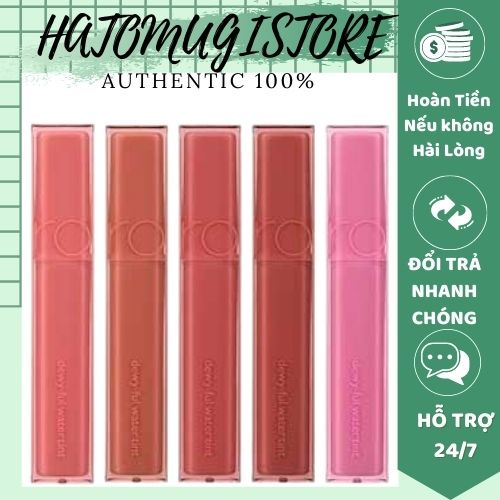 Son Romand bóng Son Tint Bóng, Siêu Lì Cho Đôi Môi Căng Mọng Romand Dewyful Water Tint 5g