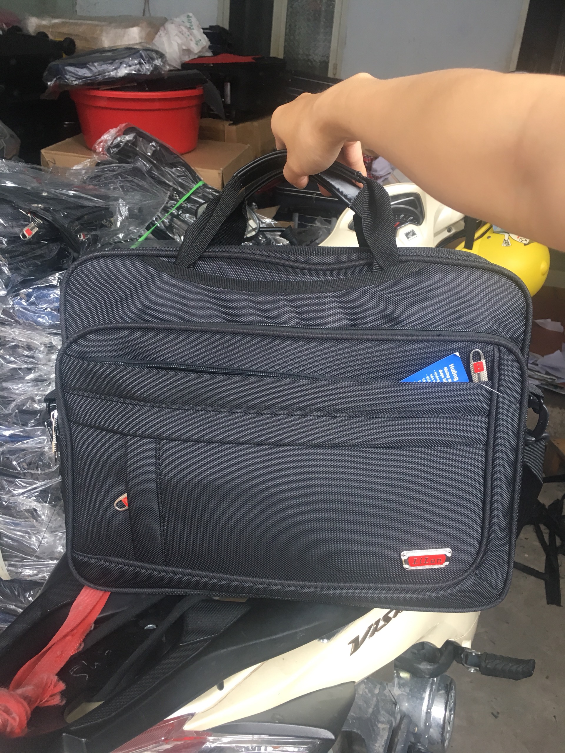 40x30cm - Cặp đa năng - Loại dày vừa - 8 ngăn dành cho học sinh giáo viên công sở, Cặp Laptop LL 8 ngăn - DN02