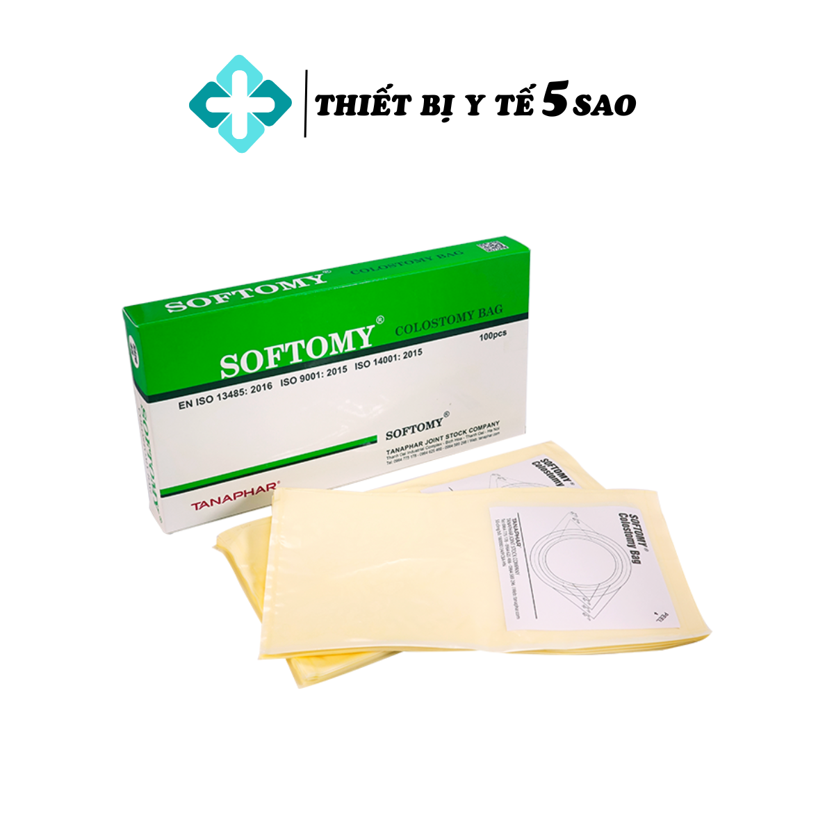 Túi hậu môn nhân tạo softomy hộp 100 cái
