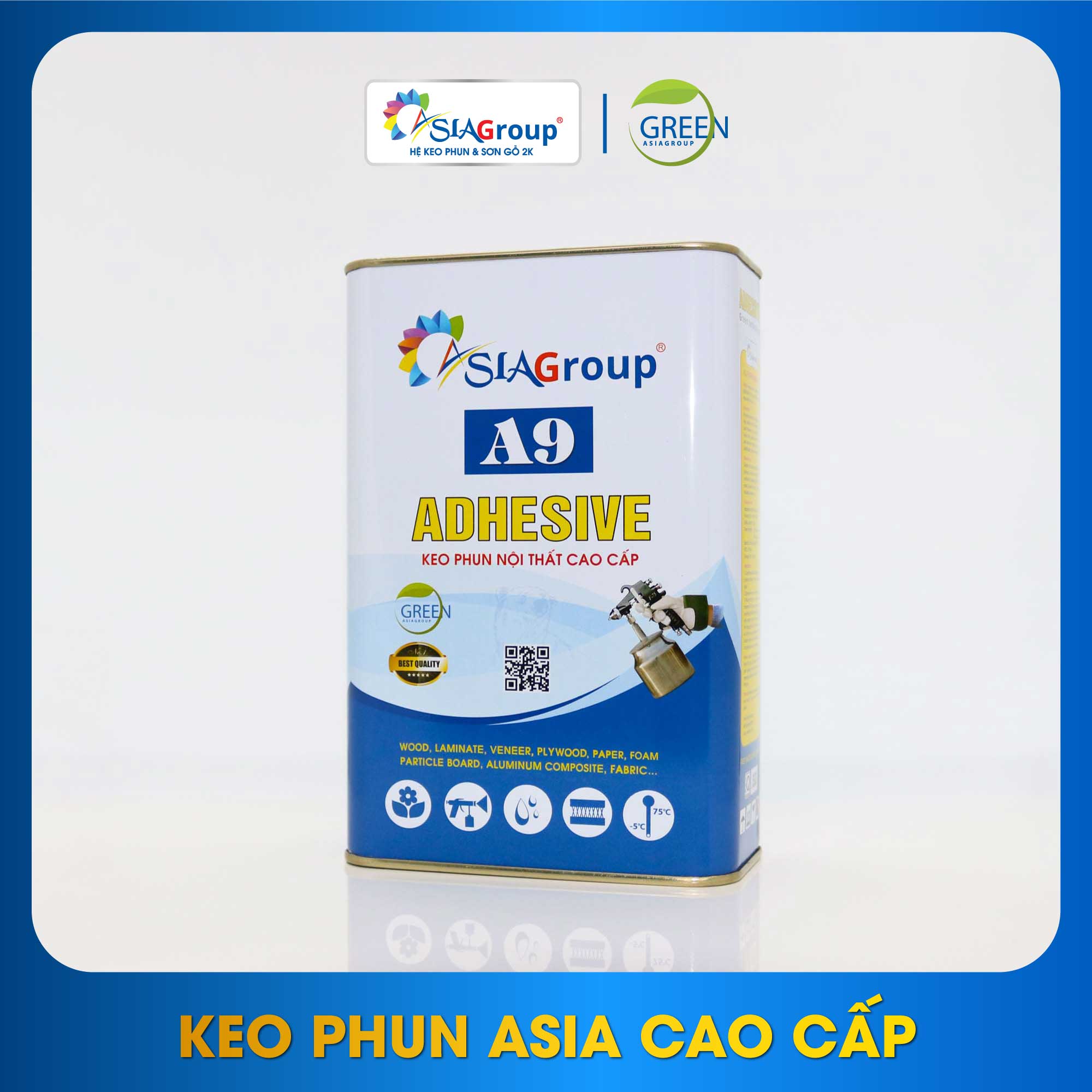 Keo phun ASIA A9 (Hệ phun sương) - Lon 1kg