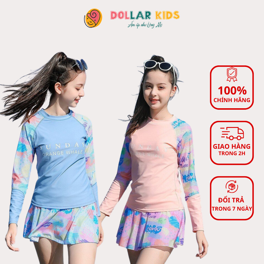 Đồ bơi váy cao cấp hãng dollarkids cho bé gái từ 3 tuổi