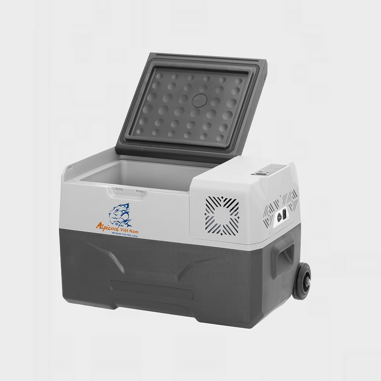 Tủ lạnh mini cắm trại Alpicool Việt Nam CX30 - 30l - làm lạnh -20 độ - tay kéo bánh xe tiện lợi