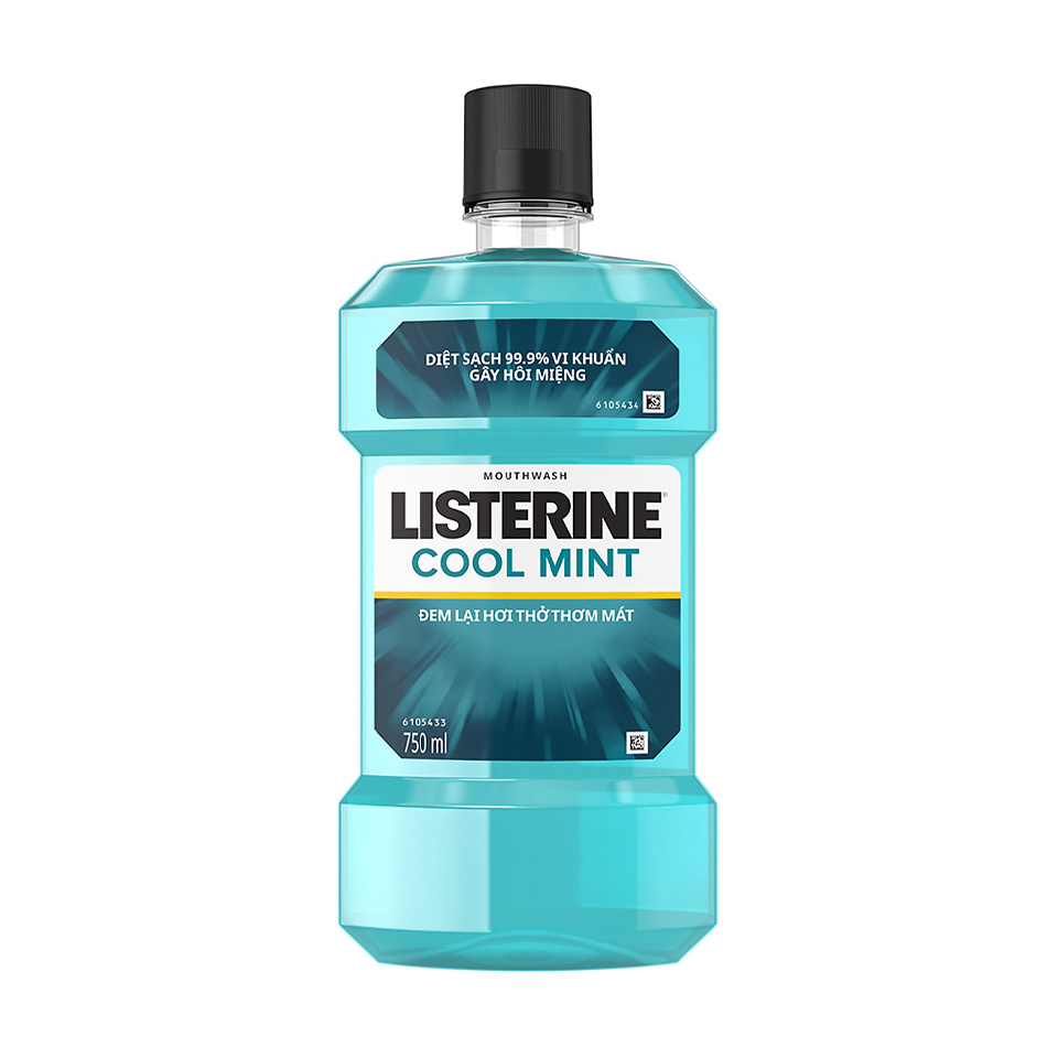 Nước súc miệng hương bạc hà Listerine CoolMint Mouthwash 250ml Thái Lan