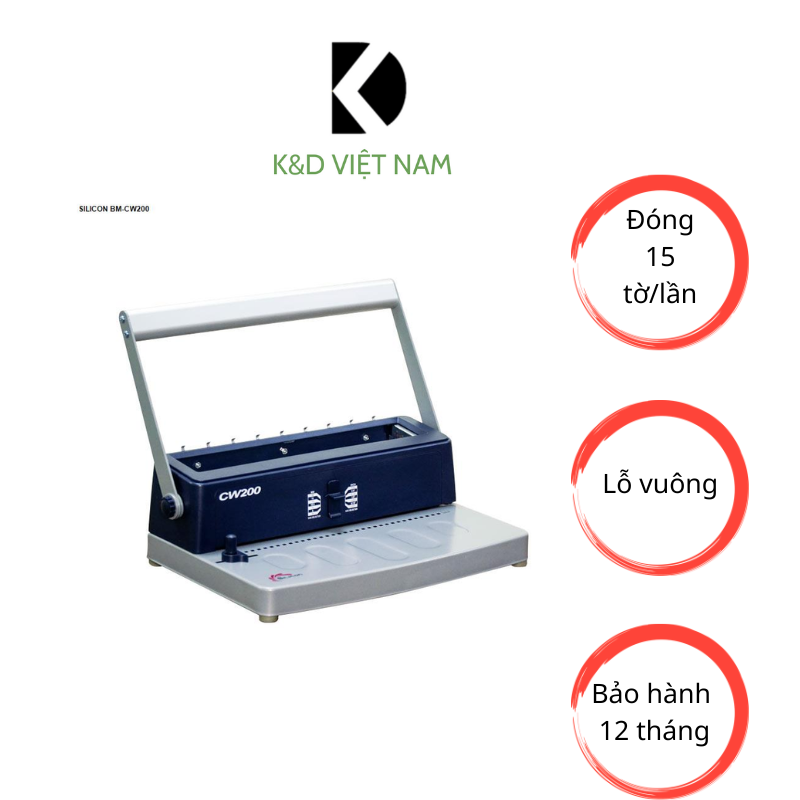 Máy đóng gáy xoắn kẽm kép đôi bm-cw200