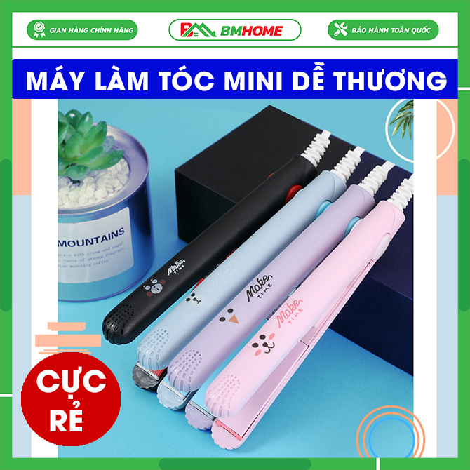 Máy làm tóc mini dễ thương dùng, máy là duỗi tóc, uốn xoăn cực tiện lợi cho các cô gái, mẫu đẹp giá rẻ