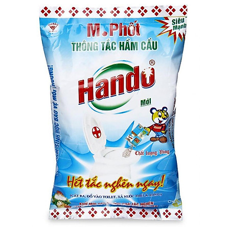 Bộ 5 Gói bột thông tắc hầm cầu M.phốt Hando 300g