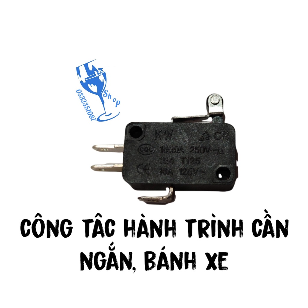 Công tắc hành trình cần ngắn có bánh xe T125, công tắc micro switch