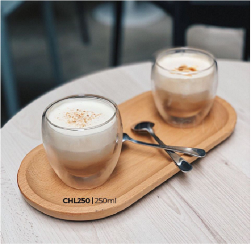 Cốc thủy tinh hai lớp 250ml - 350ml - 450ml - Thuỷ tinh chịu nhiệt,ly cốc thuỷ tinh uống nước sang chảnh