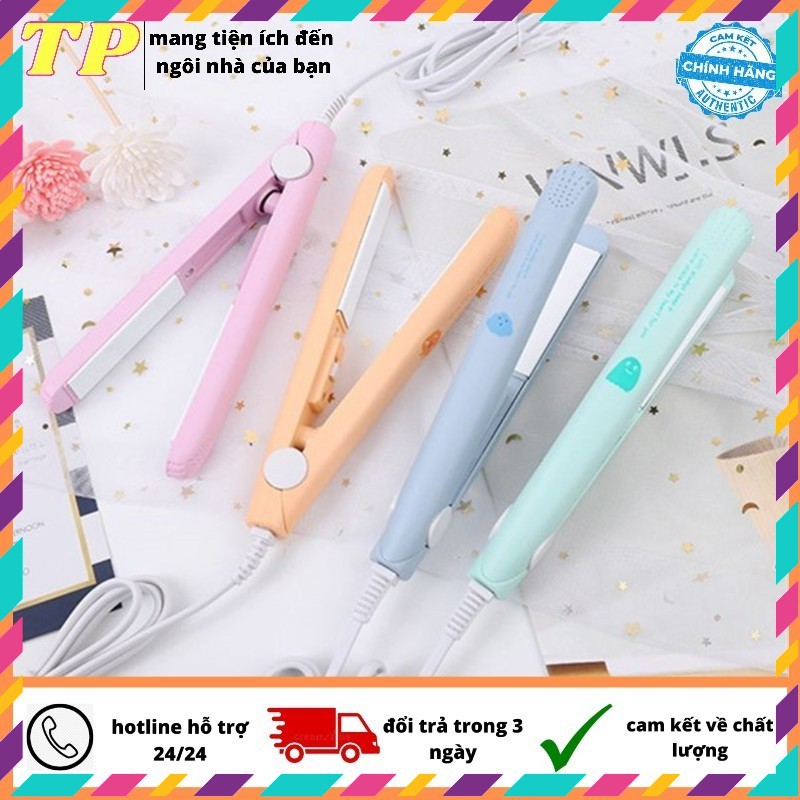 Máy ép tóc duỗi tóc mini, máy kẹp uốn dập tóc mini giúp duỗi uốn thẳng tóc 2 trong 1 - HÀ NỘI SHOP