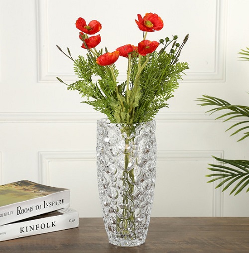 Bình hoa thủy tinh chấm bi cao cấp cao 25cm , 30cm tùy chọn size , lọ hoa thủy tinh cao cấp