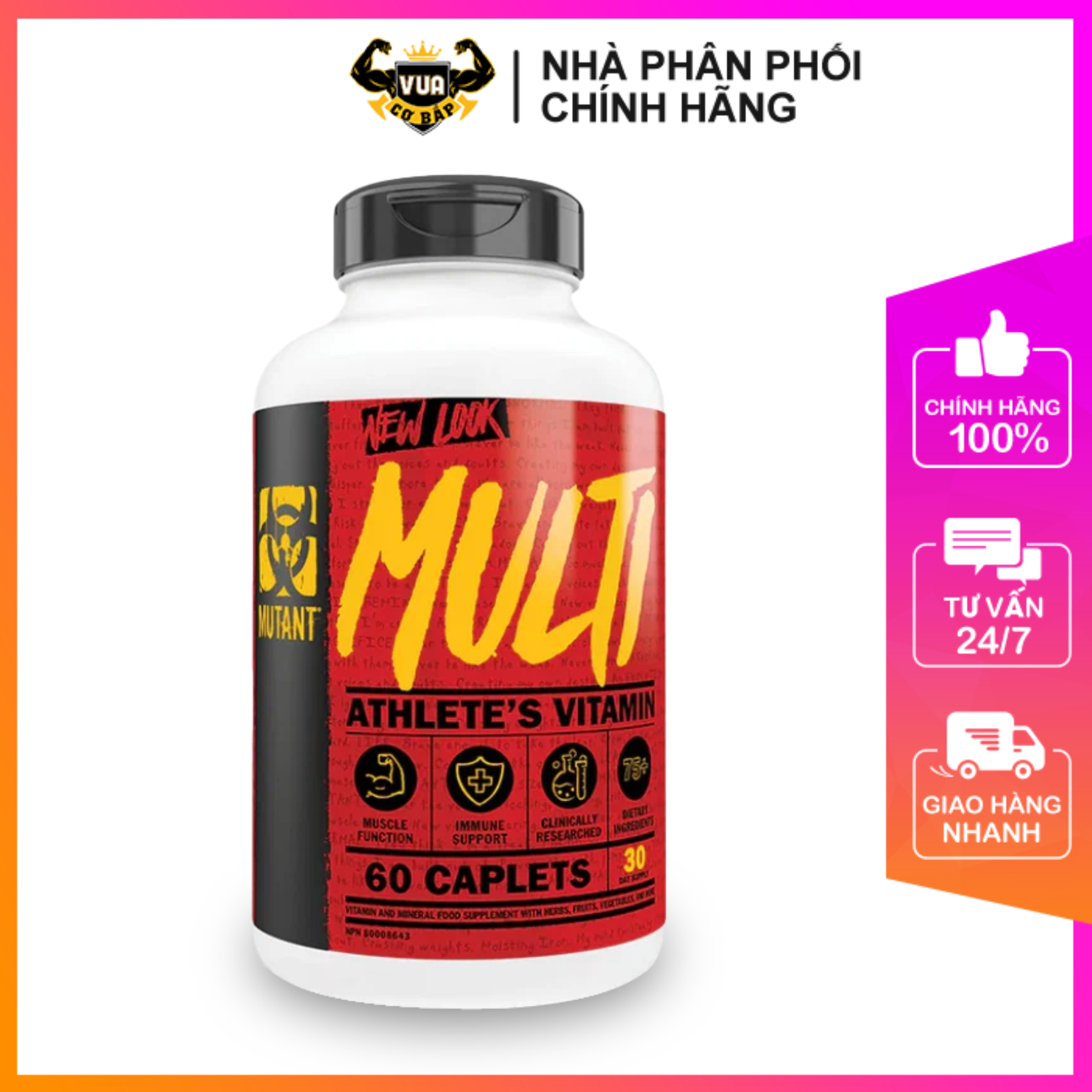 [HCM]Viên Uống Cung Cấp Đa Vitamin Mutant Multi Vitamin 60 Viên