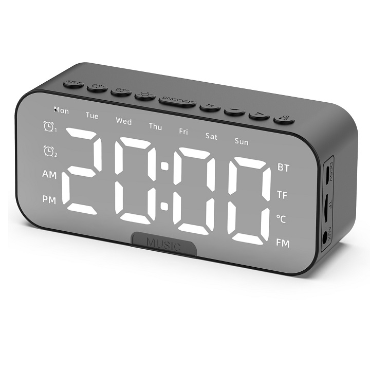 Loa bluetooth kiêm đồng hồ G10 tích hợp đài FM, đo nhiệt độ phòng