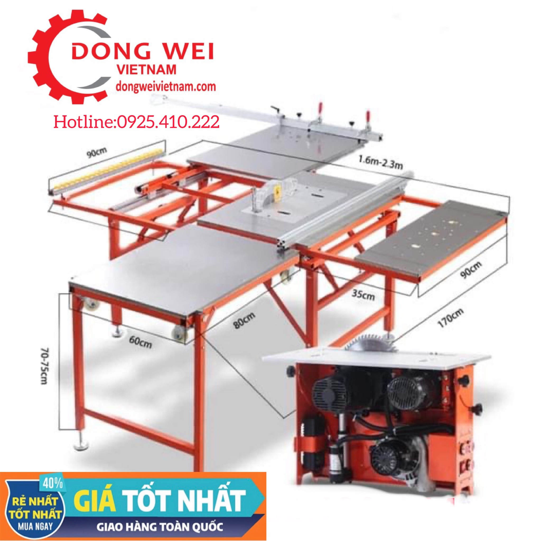 Máy cưa bàn trượt wj100 đa năng