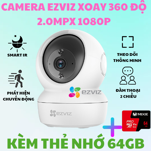 Camera wifi Ezviz C6N 1080P xoay 360 độ, theo dõi chuyển động