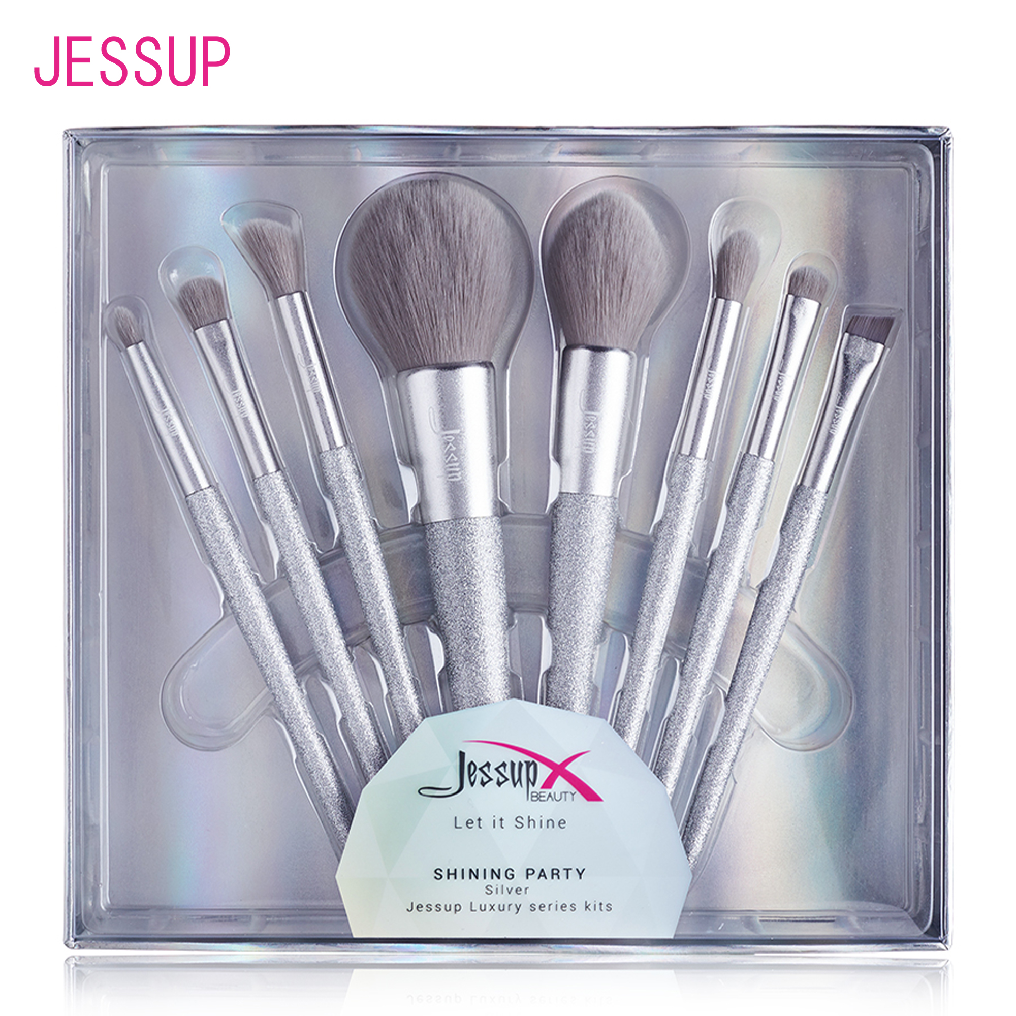 Jessup Cọ 8 Chiếc Cọ Trang Điểm Phấn Má Hồng Phấn Mắt Cọ Kem Nền Tóc Tổng Hợp Tặng Sáng Đảng T269