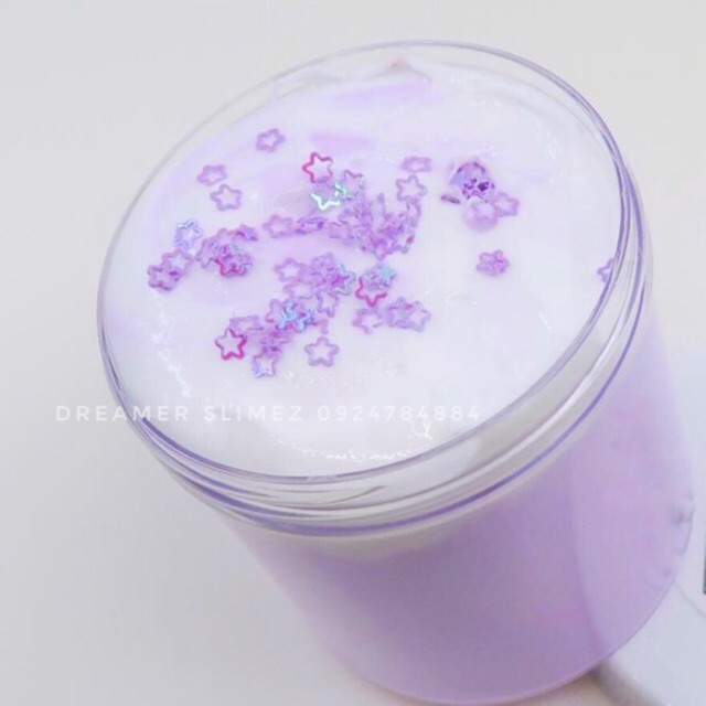 Đồ chơi slime grape ice cream float - kem nho butter slime - flufy slime