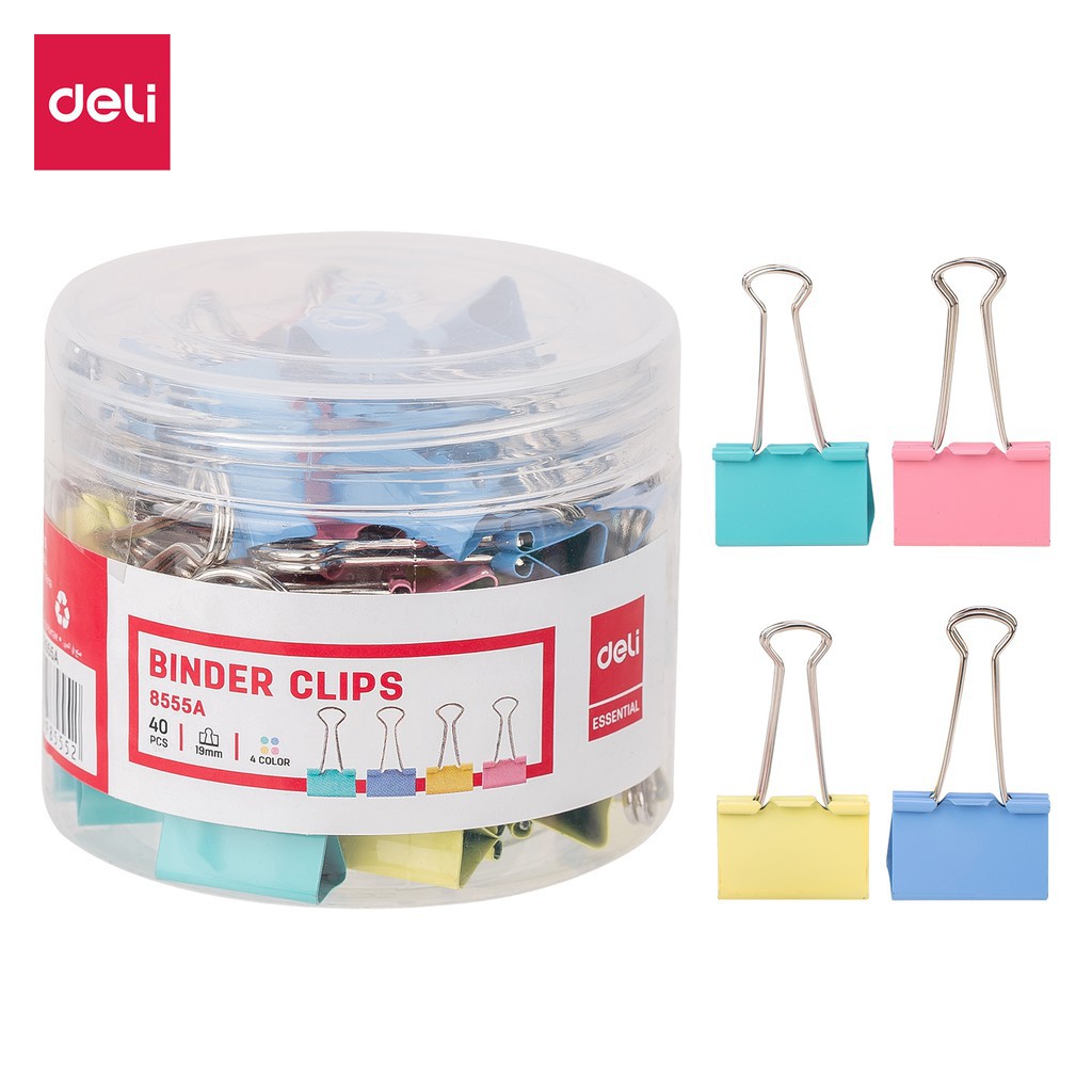 Kẹp bướm màu 32mm deli - 8553
