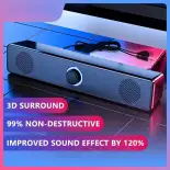 Loa Bluetooth không dây, soundbar stereo, loa có dây, cáp âm thanh 3.5MM cho laptop/PC/TV/chơi game RUIJA