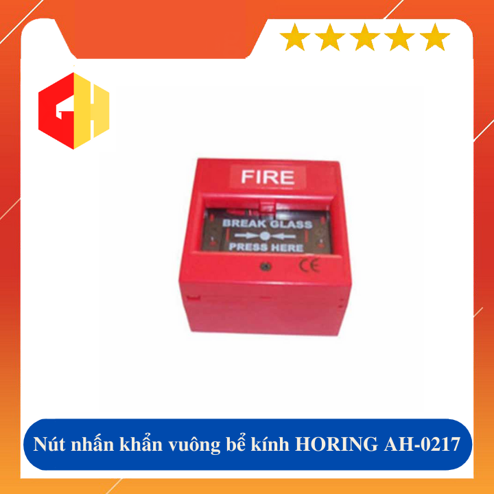 [HCM]Hộp báo cháy khẩn câp dạng bể kính AH-0217