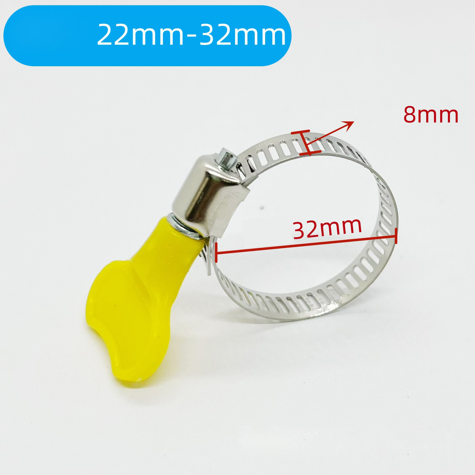 Combo 10 đai xiết 22x32mm, cổ dê ống nước, cổ xiết ống, đai xiết, kẹp đầu ống - inox