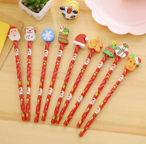 Bút chì đầu gôm hình giáng sinh, noel