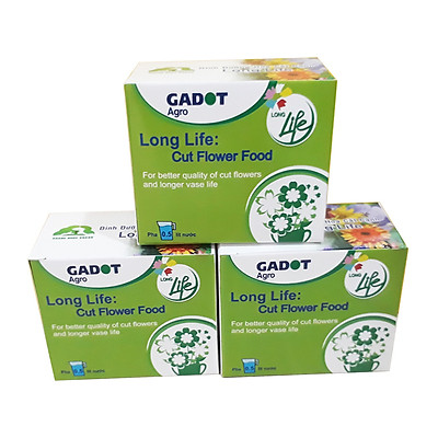 Combo 3 hộp Bột Pha Nước Cắm Hoa Tươi Lâu Long Life (Hộp 10 Gói) - Dưỡng Hoa Lâu Tàn Nở Bông To Không Hôi Nước - Divi Store