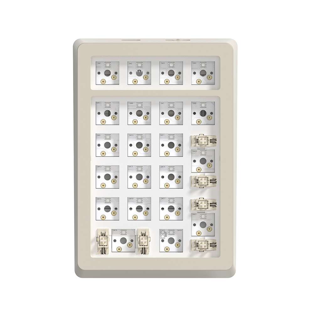 21 phím hot-trao đổi số bàn phím Mini Bàn phím cơ khí DIY Kit Loại C có dâyBluetooth2.4G 3 chế độ RGB đèn nền cho Máy Tính Xách Tay PC **