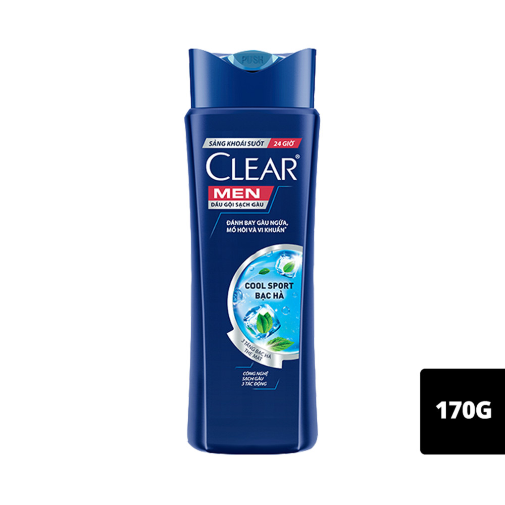 Dầu Gội Clear Men Bạc Hà 170g