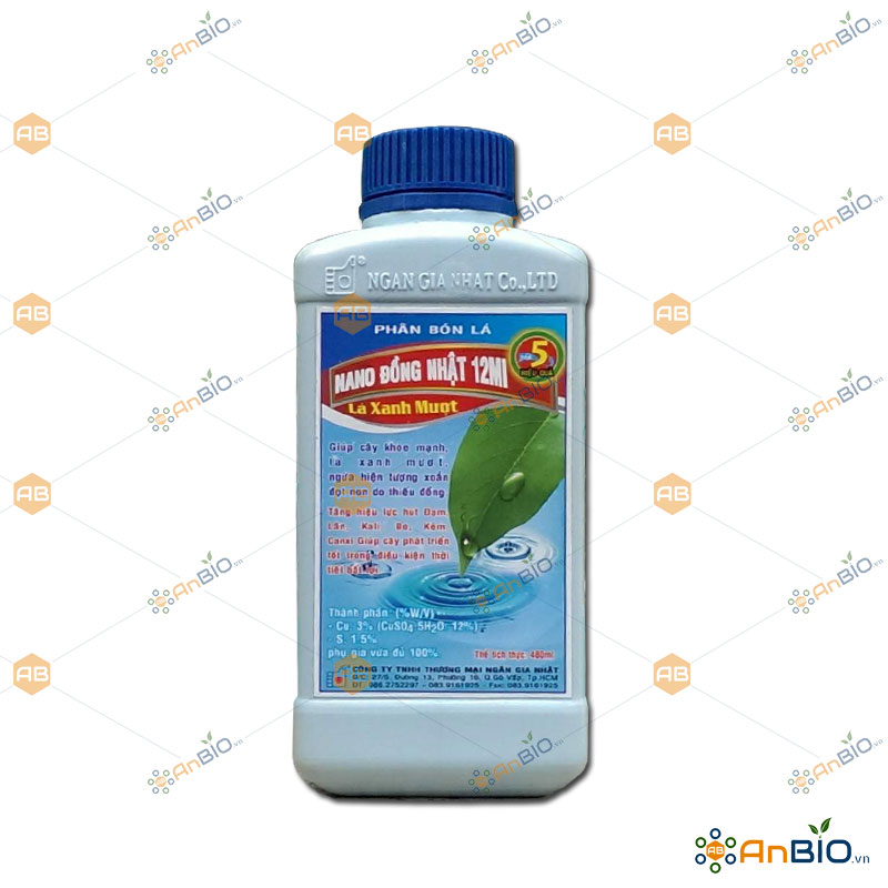 [HCM]Phân Bón Lá NANO ĐỒNG NHẬT 12MI chai 480ml - C1.1009