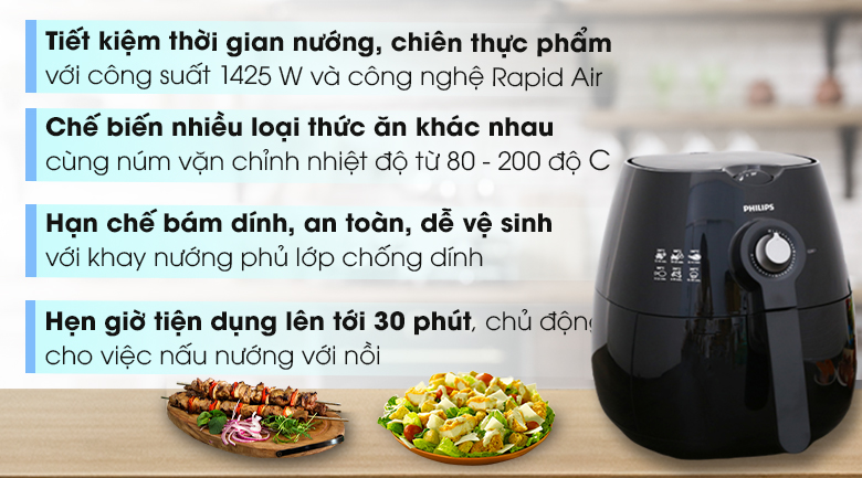 Nồi chiên không dầu Philips HD9220 2.4 lít NEW. bảo hành chính hãng 2 năm.