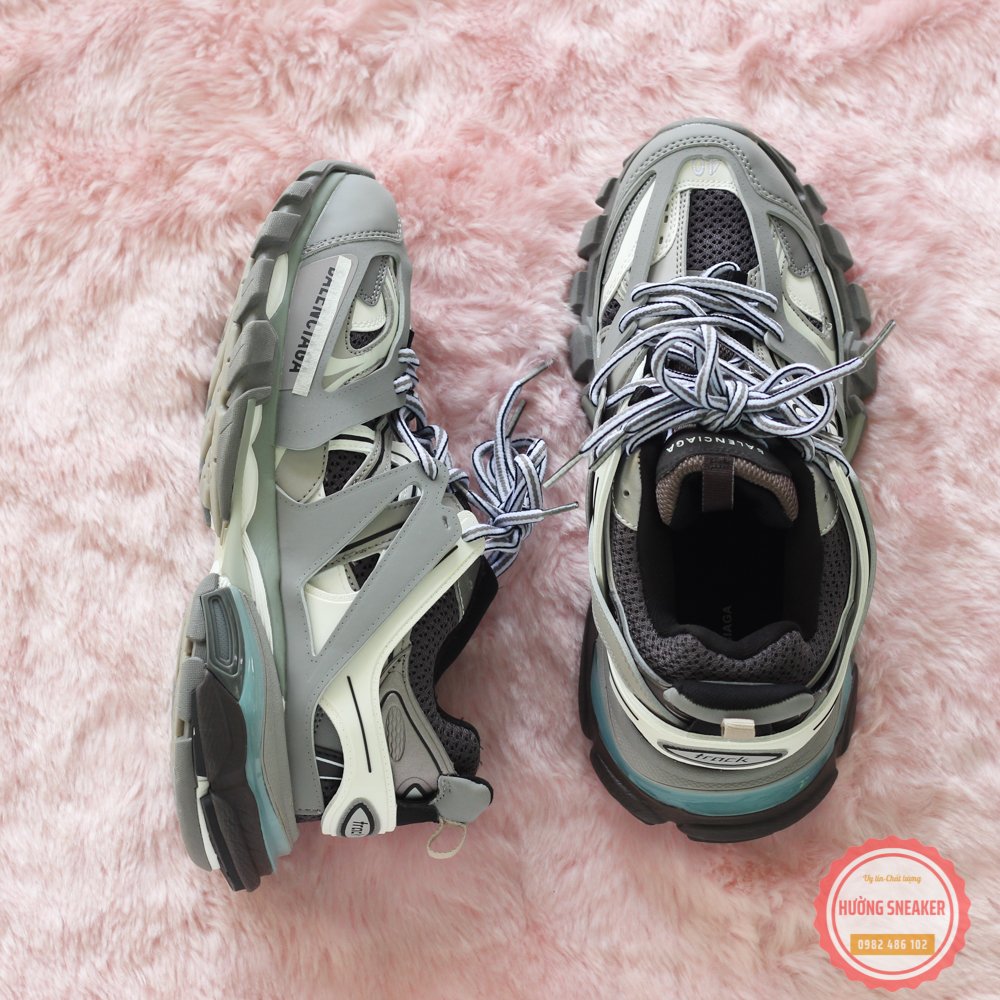 Giầy thể thao sneaker nam nữ balenciaga track màu xám