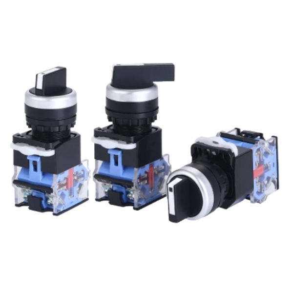 Công tắc xoay LA38 chuyển mạch 2, 3 vị trí cần dài phi 22 lắp đặt tủ điện chất lượng