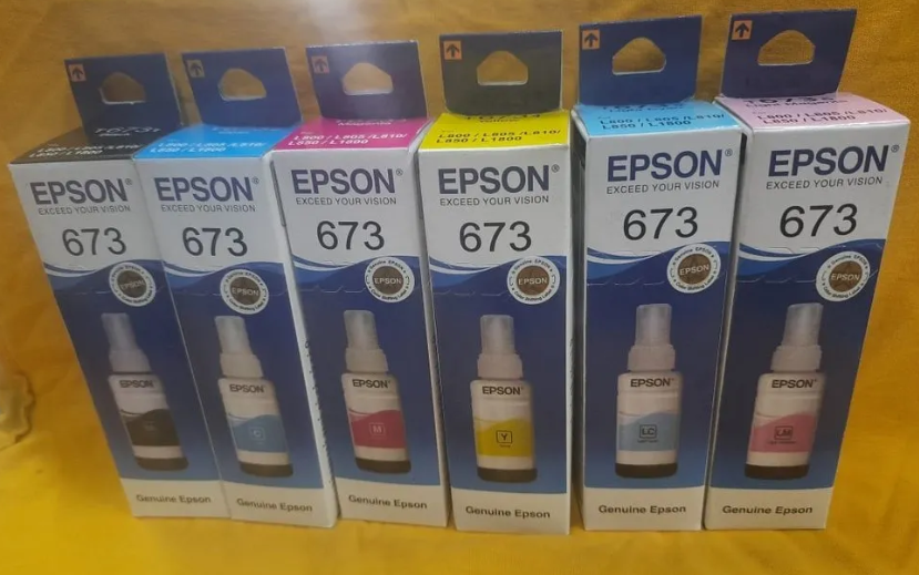 Mực in Epson 673 chính hãng dùng cho máy Epson L805, L850, L1800, L810, L800