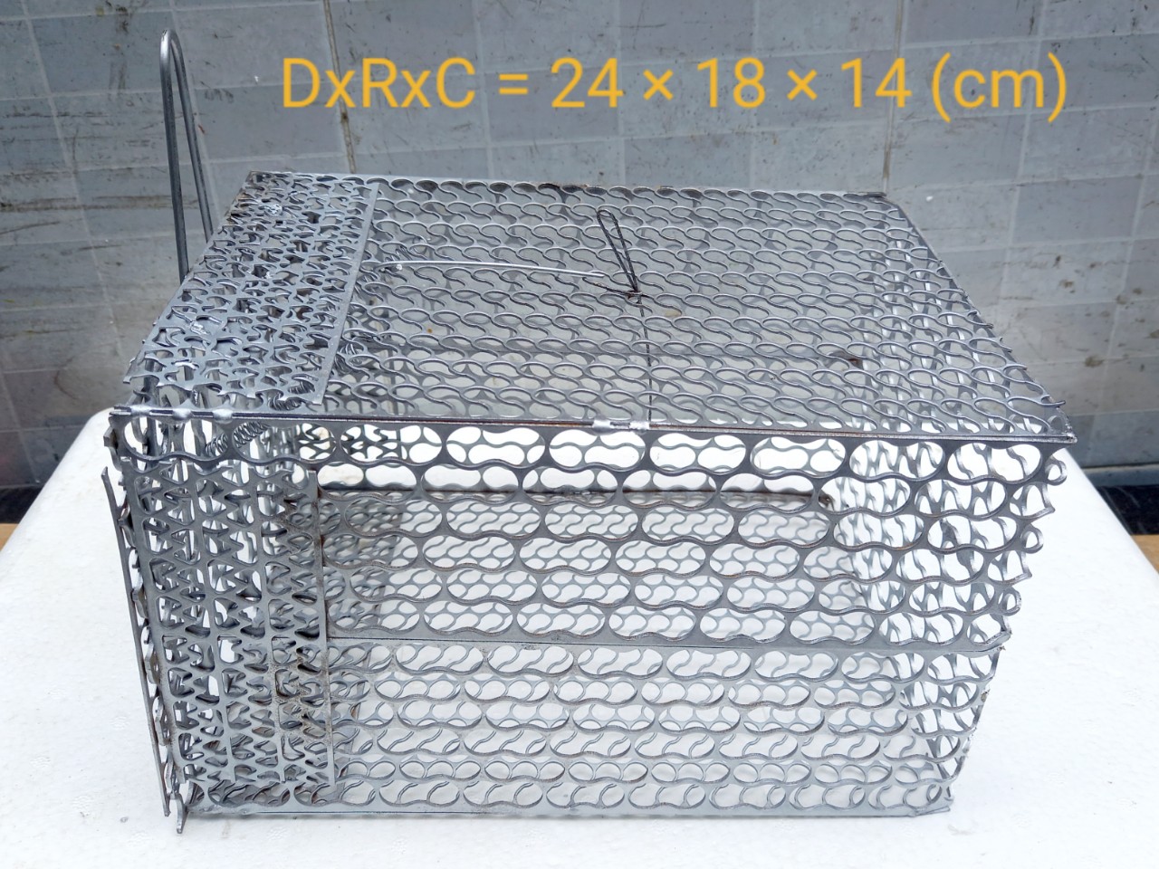 Lồng Bẫy chuột - Lồng Bắt Chuột Cở Trung 24X 18X 14 cm
