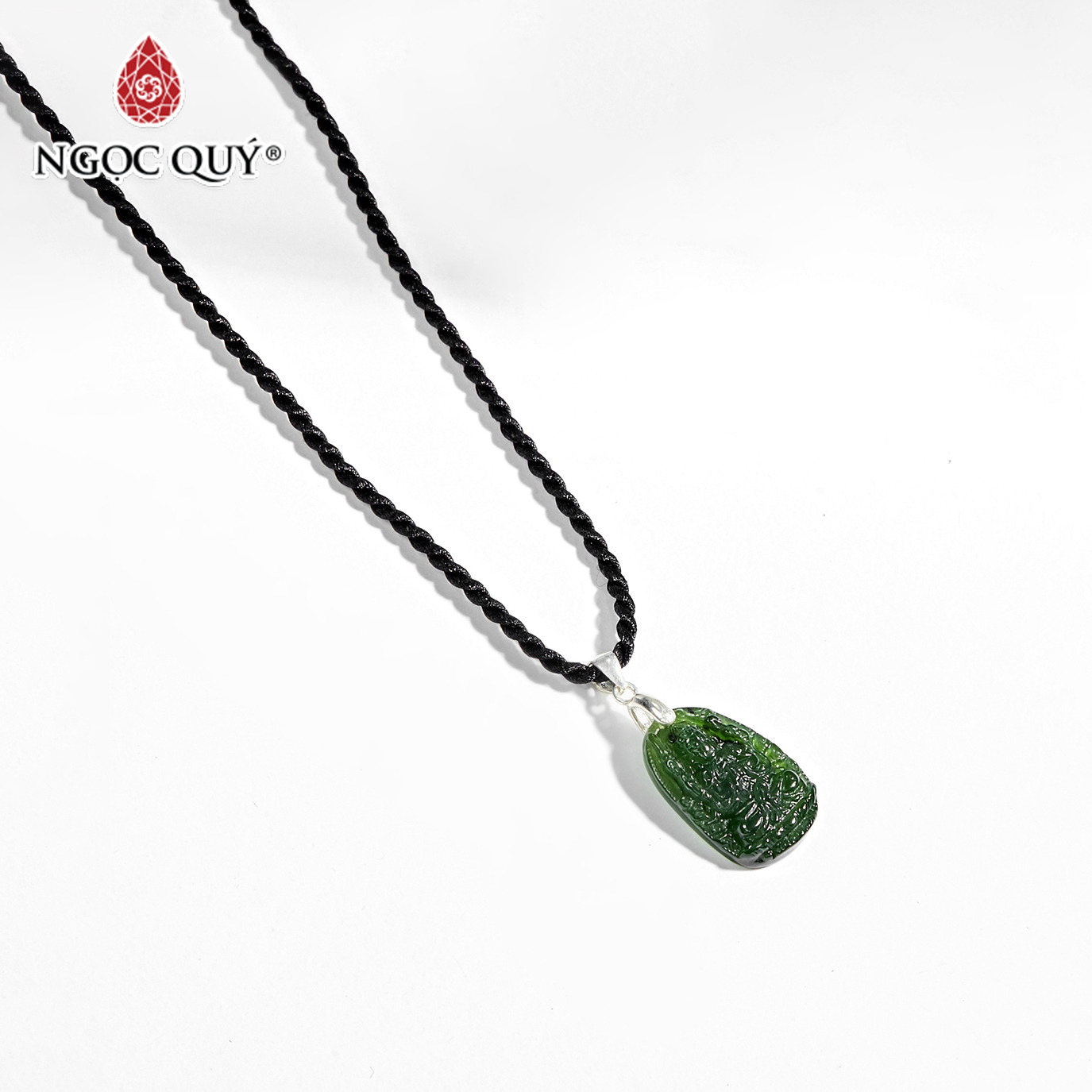 Mặt dây chuyền phật bản mệnh mini đá ngọc bích - ngọc quý gemstones