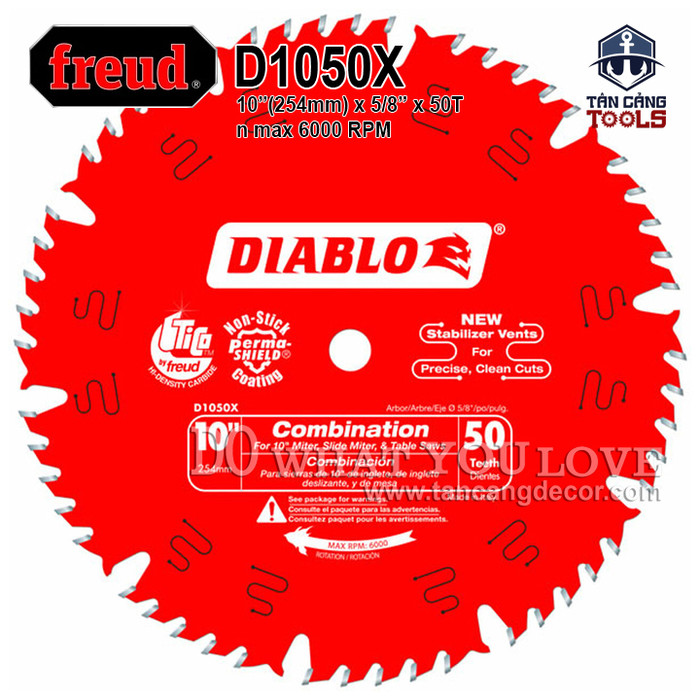 Lưỡi cưa gỗ hợp kim diablo 254 x 16 mm freud