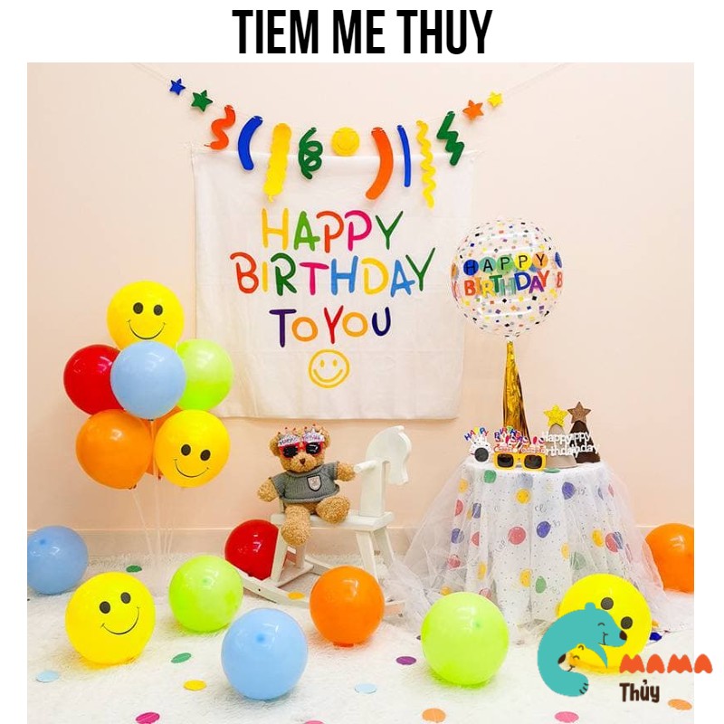 Bộ bóng trang trí sinh nhật phong cách Hàn Quốc tươi sáng 58 (169)