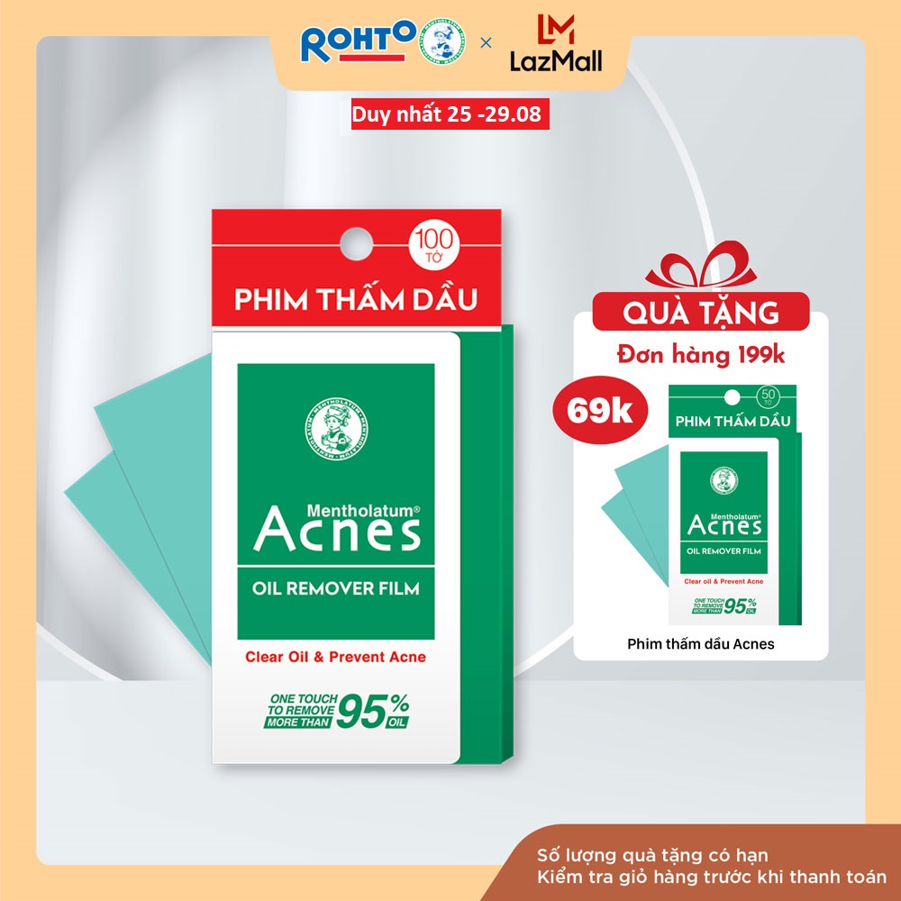 Phim thấm dầu acnes oil remover film 100 tờ