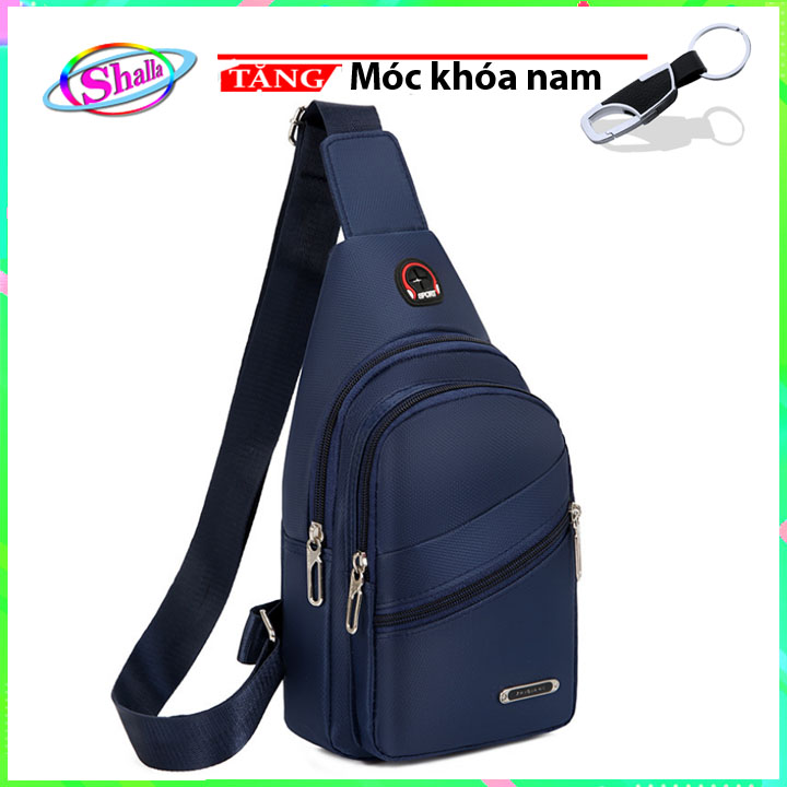 Túi đeo chéo đeo vai nam dù dẻo trơn Yan thời trang hàn quốc tặng móc khóa nam cao cấp Shalla