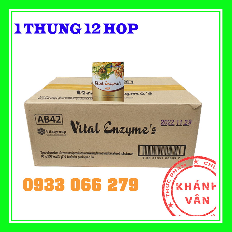 [Hoàn Tiền Giảm 10%]-[CHÍNH HÃNG] Combo 12 Hộp Vital Enzyme thanh lọc cơ thể bổ sung Enzyme tự nhiên