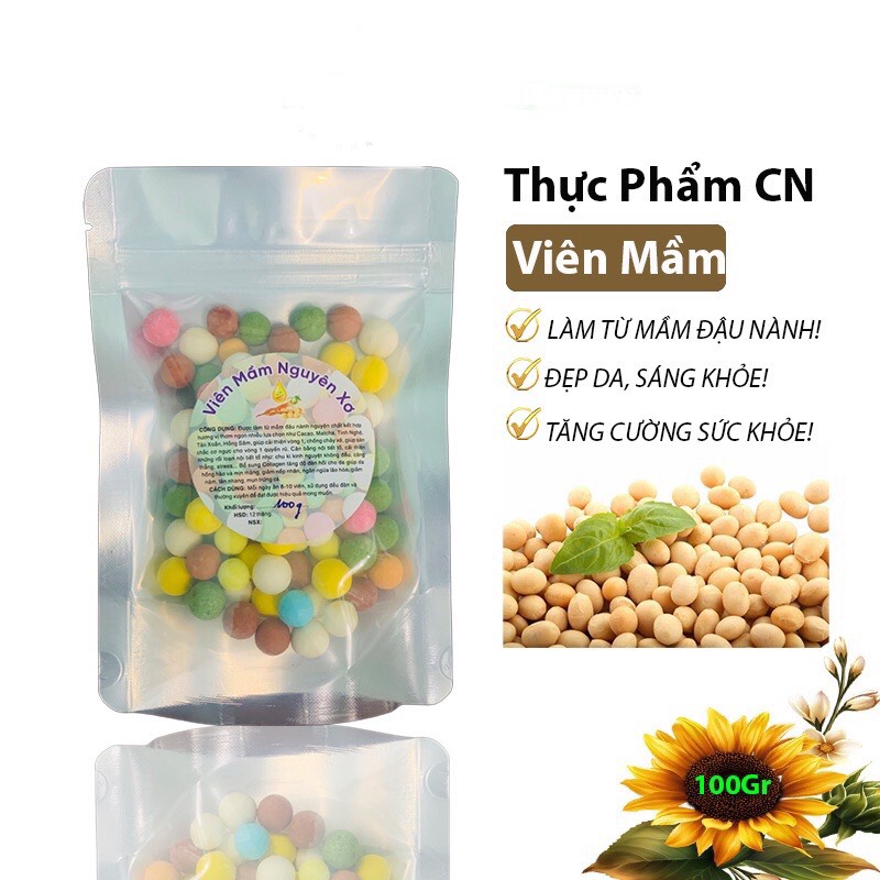 Viên mầm nguyên xơ mix vị 100gr