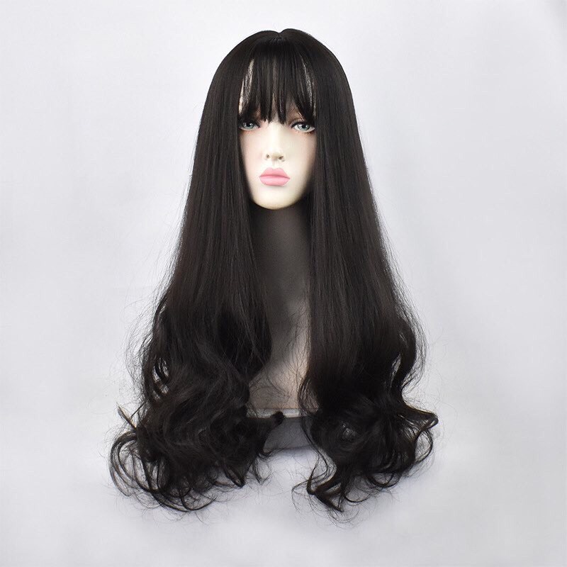 Tóc giả nữ cả đầu ❤️Tóc giả nguyên xoăn 48cm