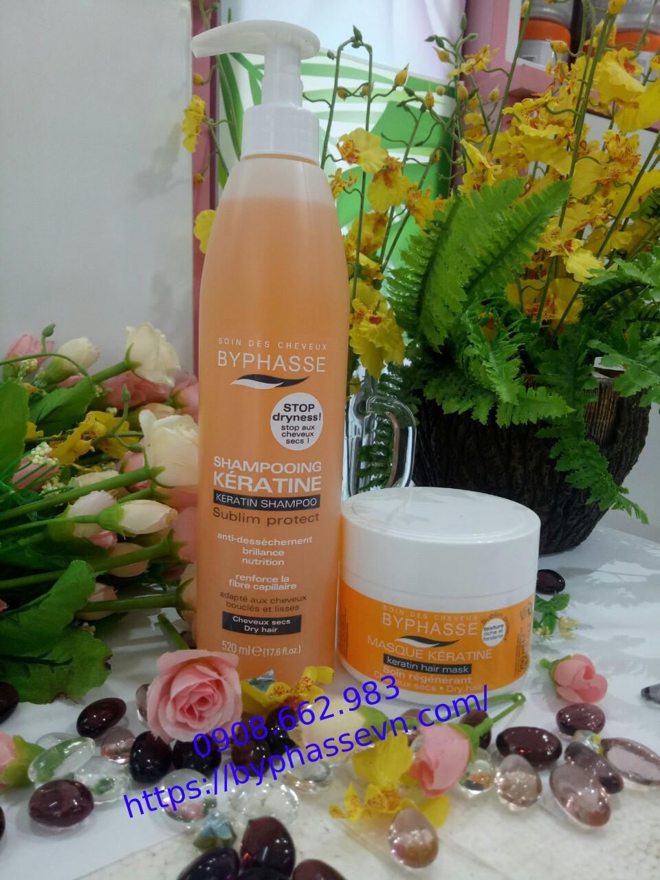Dầu gội byphasse keratin 520ml tây ban nha