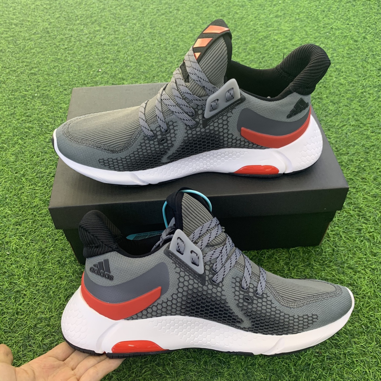 [VIDEO ẢNH+HỘP BẢO VỆ GIÀY] giầy thể thao Alphabounce 2020 xám đỏ  thời trang nam nữ