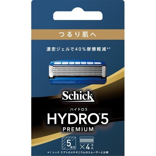 Vỉ 4 lưỡi dao cạo râu Schick Hydro 5 Premium - Nhật Bản