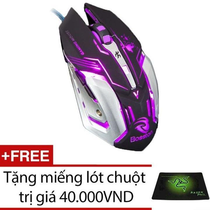 Chuột game bosston bs-11 + tặng lót chuột razer
