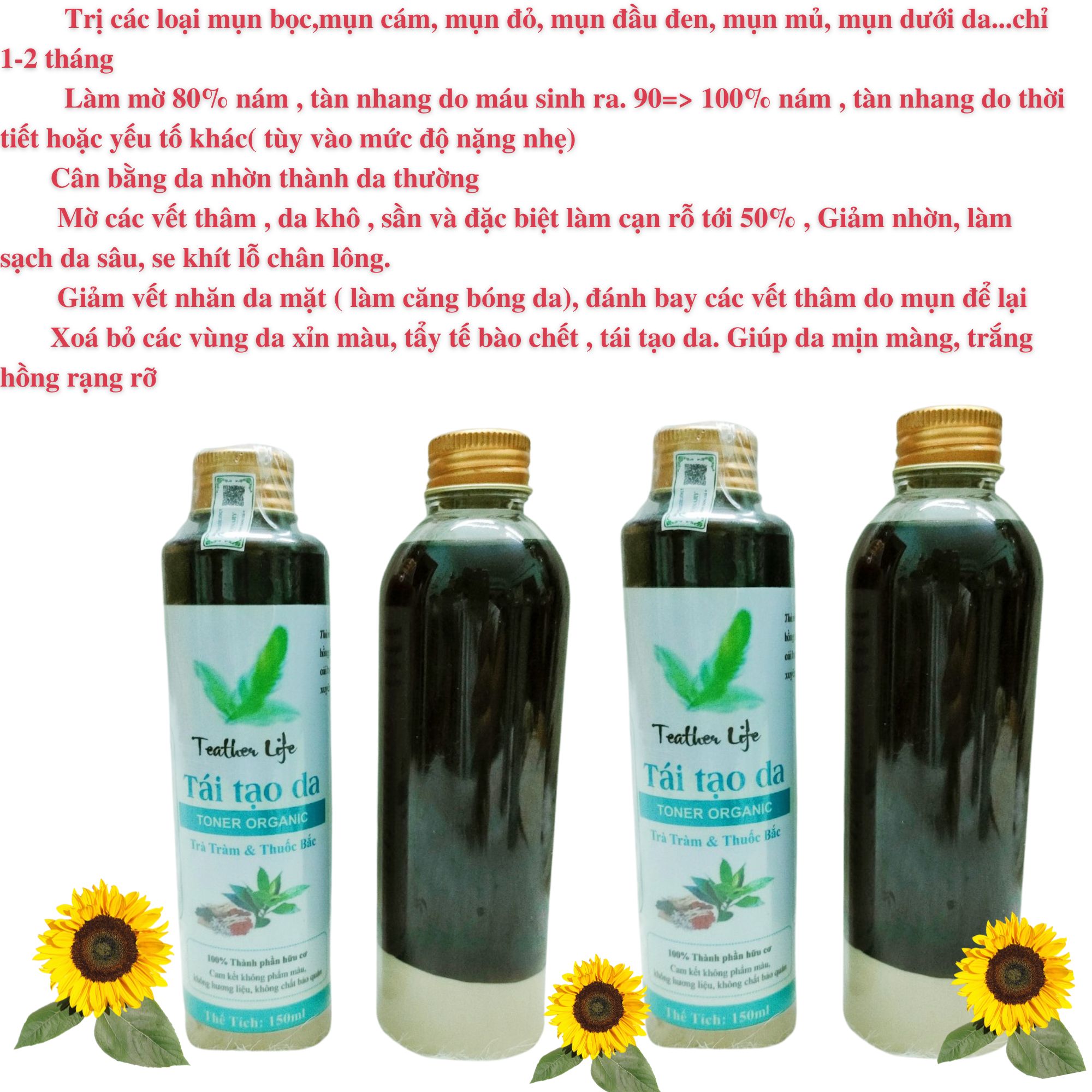 Thảo dược đông y tái tạo da Teather life , cốt nhân sâm xóa mụn, tàn nhang, đốm nâu, mờ sẹo rỗ, thâm mụn , làm mờ nám, tàn nhang