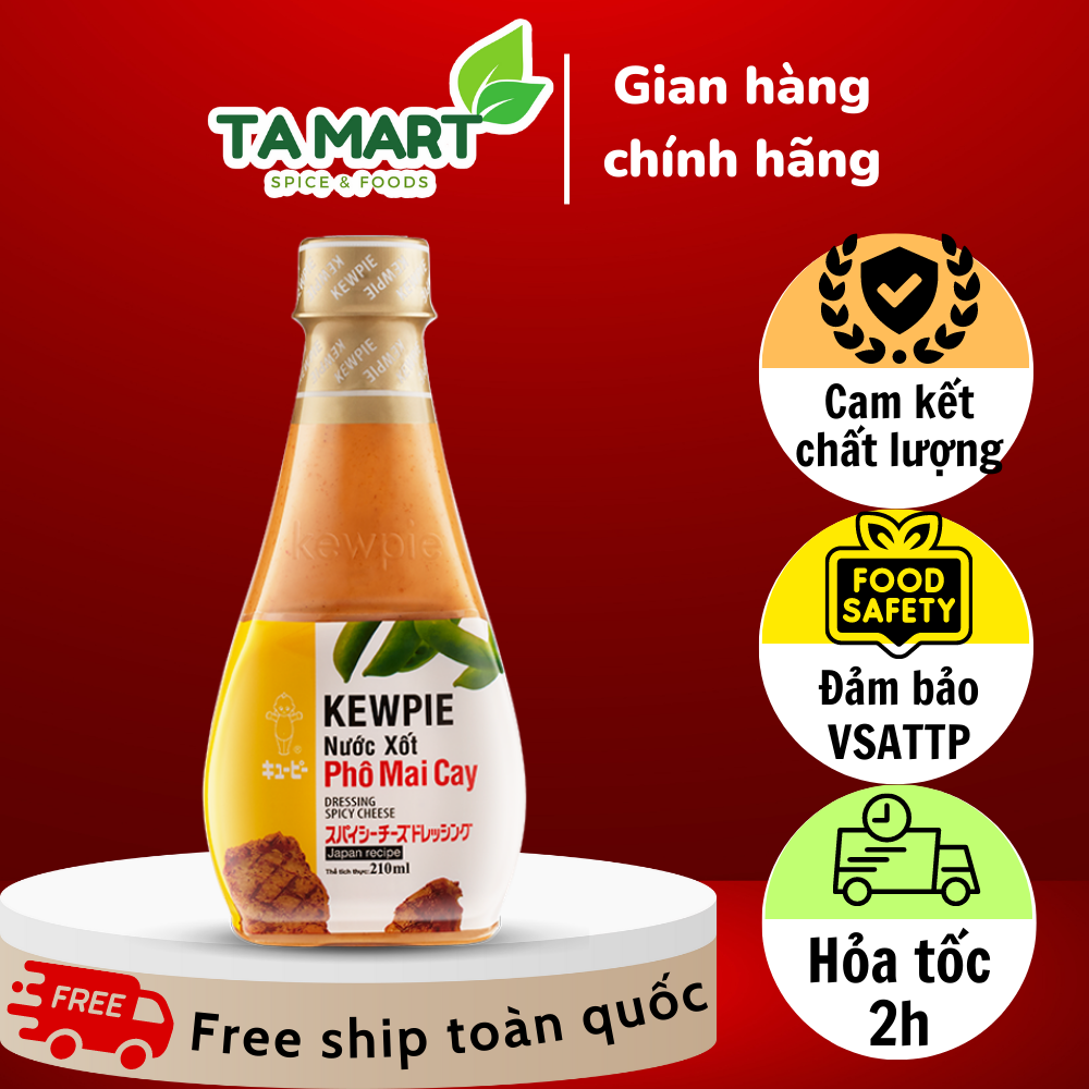 Xốt Gà Chiên Phô Mai Cay Hấp Dẫn Kewpie 210ml - Dressing chicken fried spicy cheese