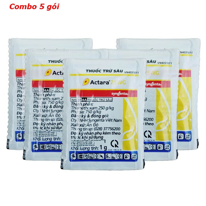 thuốc trừ sâu actara 25 wg - Actara 1g - COMBO 5 GÓI