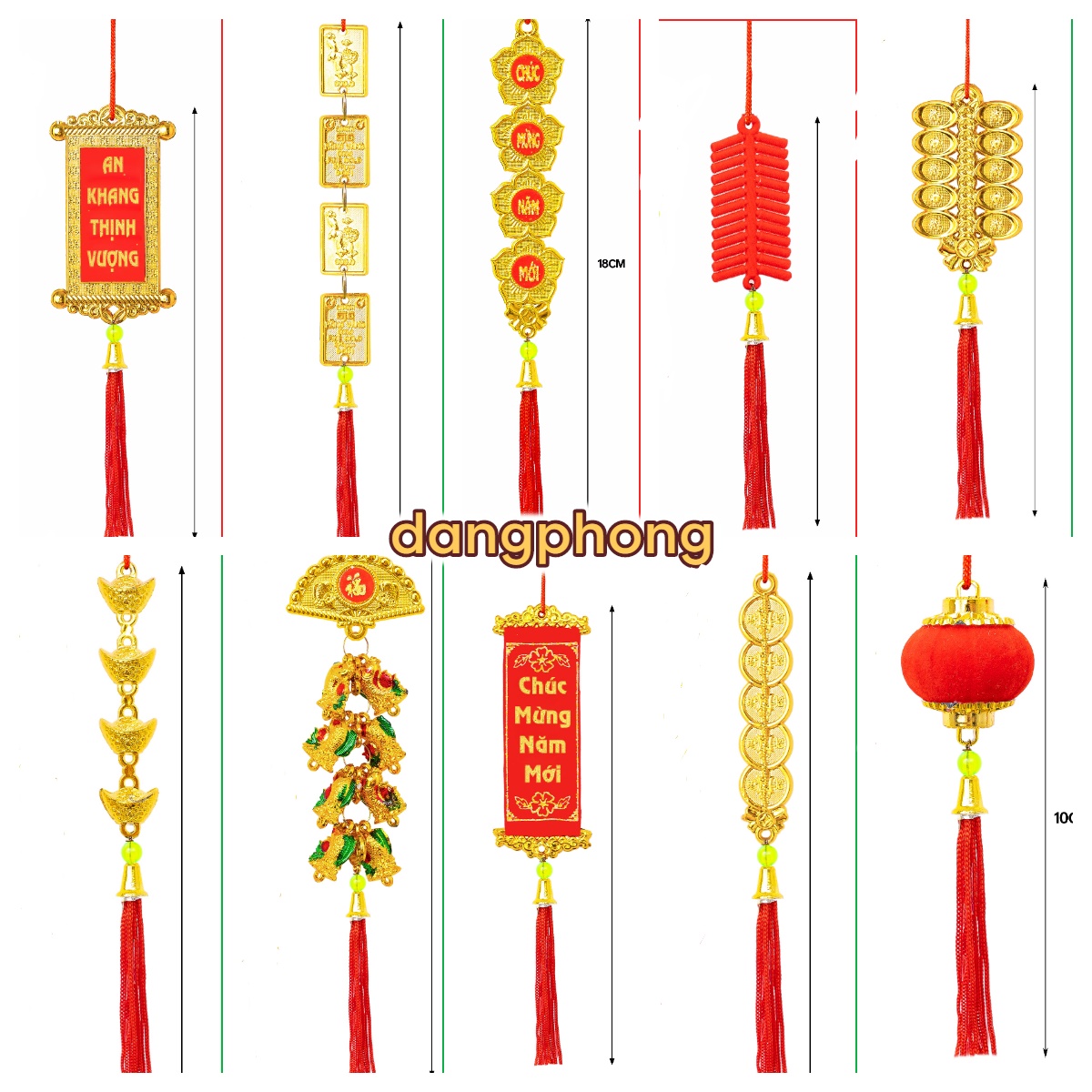 10 dây(5 dây) treo cây mai trang trí tết 2025,trộn nhiều mẫu đẹp,dây liễn tết,khánh tết,chiêu tài may mắn,giá rẻ